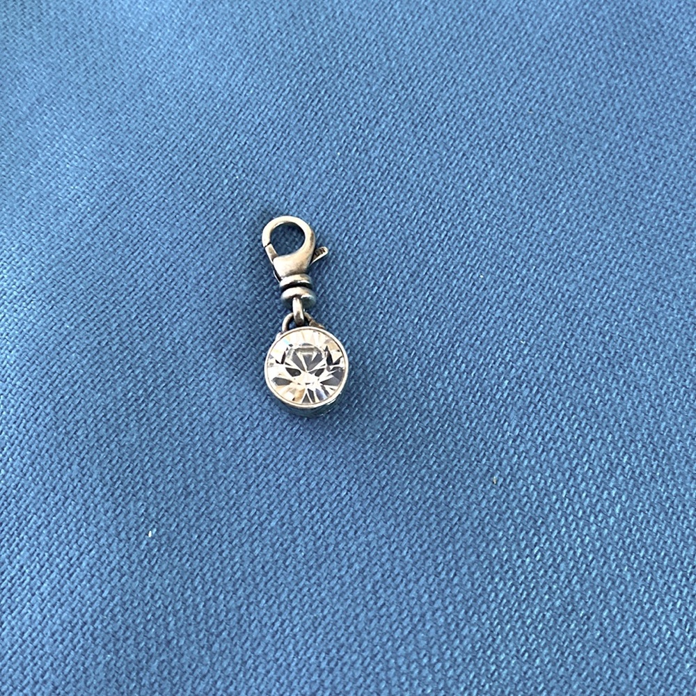 Silpada Sterling Silver Charm.  CZ